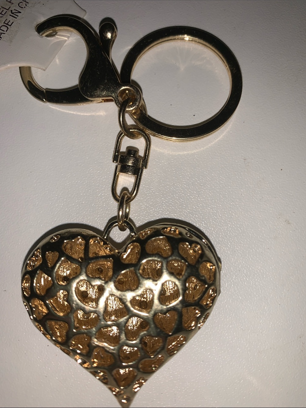Heart with crystals purse/bag charm keychain - Picture 4 of 5